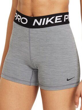 gray Nike Pro Women's 3" Training Shorts, medium